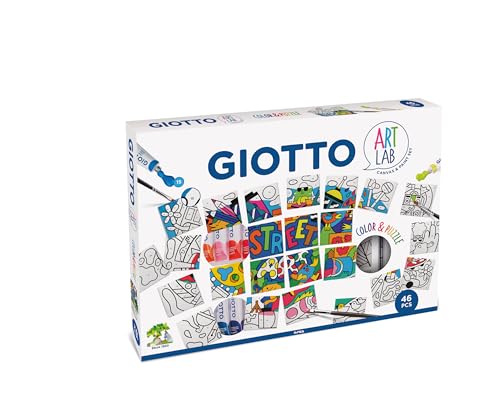 GIOTTO Art Lab Color & Puzzle, Kreativset mit Posterfarbe, Pinseln und bemalbaren Puzzleteilen, 46-teilig GIOTTO Art Lab Color & Puzzle, Kreativset mit Posterfarbe, Pinseln und bemalbaren Puzzleteilen, 46-teilig von GIOTTO