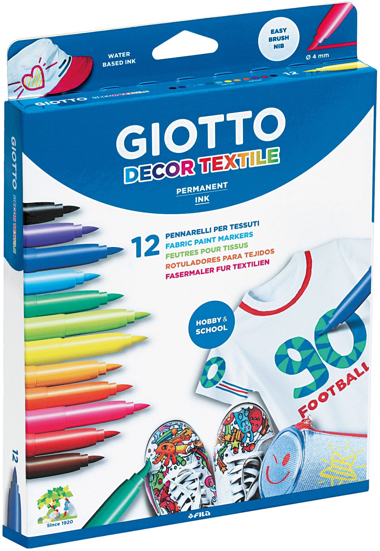 Giotto Decor Textil Filzstifte 12er-Pack von Giotto