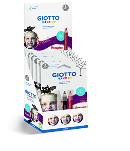 GIOTTO F473900 Schminkstift, Unisex-Kinder, weiß, schwarz, rot, 0 Einheitsgröße von GIOTTO