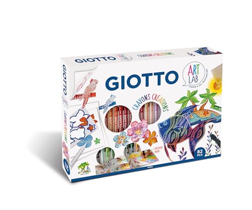 GIOTTO Art Lab Oil Pastels, Kreativset mit Ölpastellkreiden, Heft und Accessoires, 82-teilig, bunt GIOTTO Art Lab Oil Pastels, Kreativset mit Ölpastellkreiden, Heft und Accessoires, 82-teilig, bunt von GIOTTO