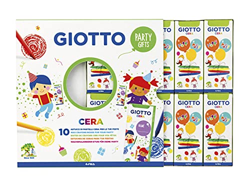 GIOTTO 311000 Kids Party Wachsmalstifte Geschenksets, 4 Verschiedene Farben, 10X4 WAX CRAYONS von GIOTTO