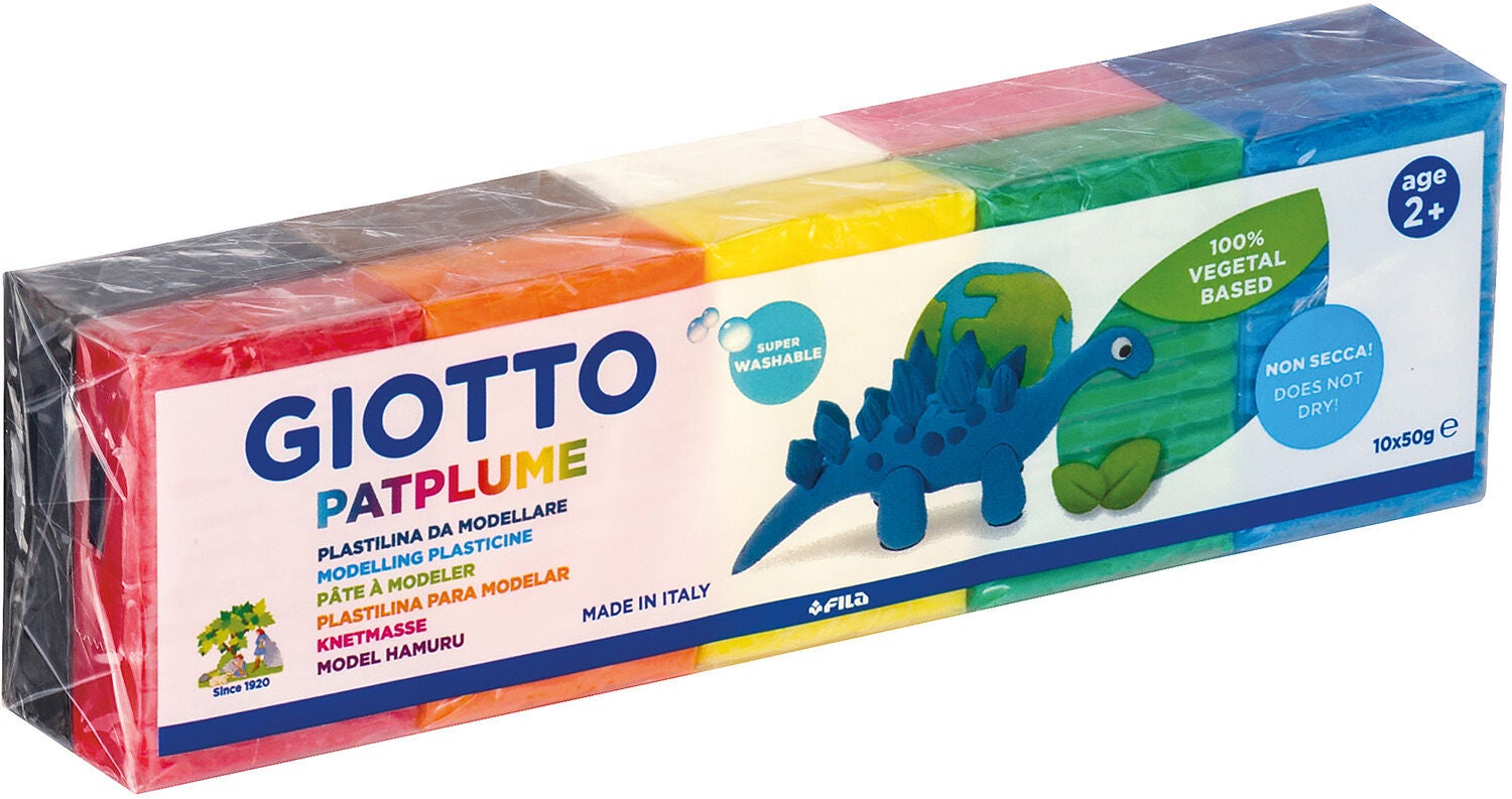 Giotto Patplume Knete 10er-Pack, Mehrfarbig von Giotto