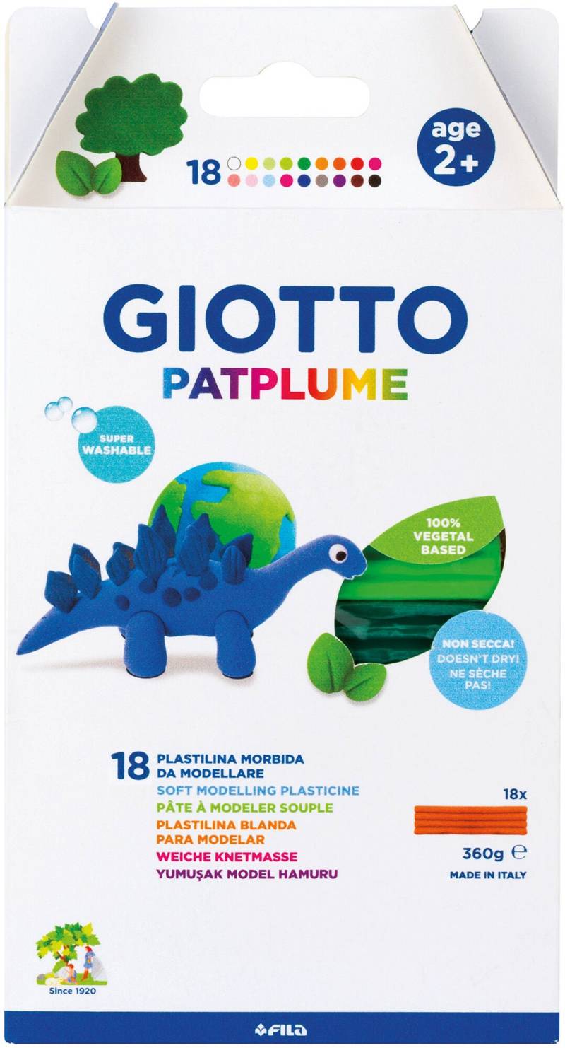 Giotto Patplume Knete 18er-Pack, Mehrfarbig von Giotto
