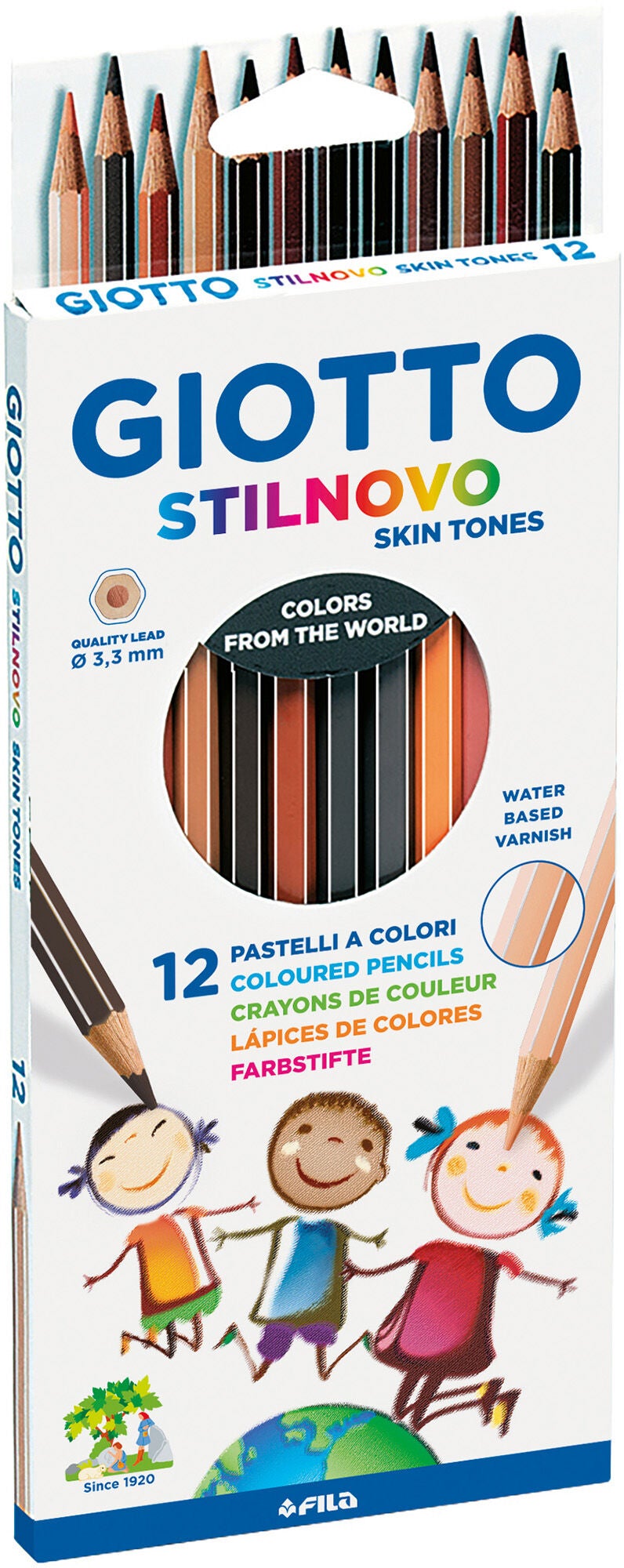 Giotto Stilnovo Buntstifte Hautfarben 12er-Pack von Giotto