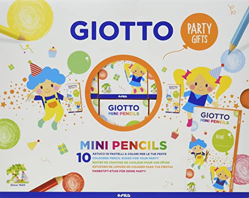 GIOTTO PARTY GIFTS MINI PENCILS 9 cm - 10 Beutel à 6 Stück von GIOTTO