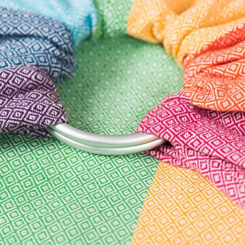 Girasol RingSling – Light Rainbow (Diamantköper) (Größe 1(1,70m))  - Light Rainbow Größe 1 (1,70m) von Girasol