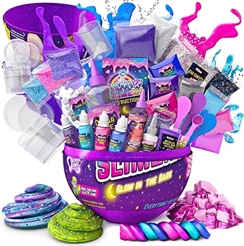 GirlZone Geschenke für Mädchen Überraschungs-Ei Galaxy Slime Set für Kinder, JellyCube, Wolken Schleim mit im Dunkeln Leuchtenden Monden zum Selbermachen mit vielen Lustigem Glitzer GirlZone Geschenke für Mädchen Überraschungs-Ei Galaxy Slime Set für Kinder, JellyCube, Wolken Schleim mit im Dunkeln Leuchtenden Monden zum Selbermachen mit vielen Lustigem Glitzer von GirlZone
