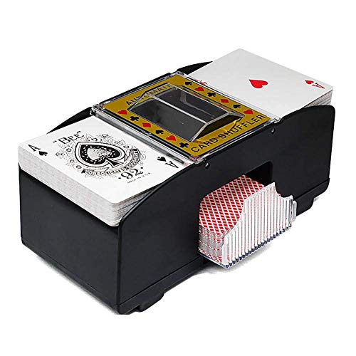 Automatischer Kartenmischer, Spielkarten für Tischspiele, elektrische automatische Maschine zum Mischen von Karten, 2 Pokerdecks von Girlove