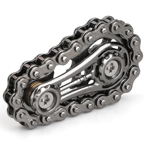 Chain, Montage--Ring-Spielzeug für Kinder Erwachsene, Fahrrad-Ritzel-Würfel aus Metall, Neuheit zum Stressabbau, Stuffer-Geschenk（schwarz） von Girlove