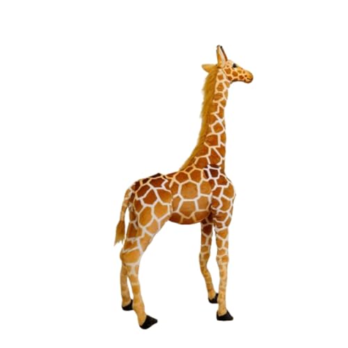 Großes Giraffe Plüschtier, Giraffe Kuscheltier Groß Stehend Riesen Stofftier Puppe Deko Geschenk Kinder Spielzeug Braun Gelb (36cm) von Girlove