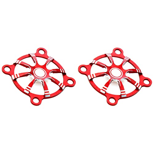 Gisoanudt 2X RC Auto Lüfter Schutzhülle 30X30mm Motorlüfterabdeckung für Fernbedienung Modell Autozubehör Rot von Gisoanudt