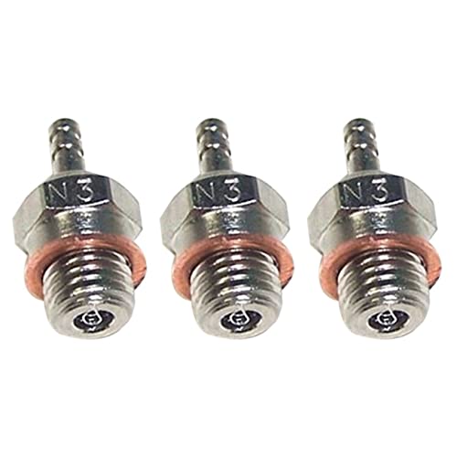Gisoanudt 3X N3 GlüHkerze Funken für 70117 1/10 1/8 RC Truck Nitro Motorteile von Gisoanudt