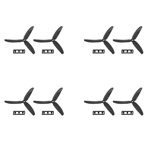 Gisoanudt 4 Paar 5030 3-Blaetter Direktantrieb Propeller Stuetze CW/CCW Fuer RC Flugzeug Fluggeraet (Schwarz) von Gisoanudt