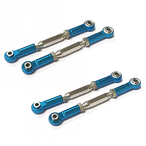 Gisoanudt 4X für Slash Aluminium Lenkspanner Spur Stangen Kopf Gestänge 85mm-97mm M3, Blau Gisoanudt 4X für Slash Aluminium Lenkspanner Spur Stangen Kopf Gestänge 85mm-97mm M3, Blau von Gisoanudt