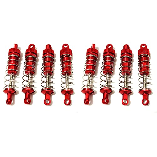 Gisoanudt 8 Teiliger Stoßdämpfer Hinten Aus Metall für C14 C24 MN D90 MN45 18301 A959 K929 Rc Auto Upgrades, Rot von Gisoanudt