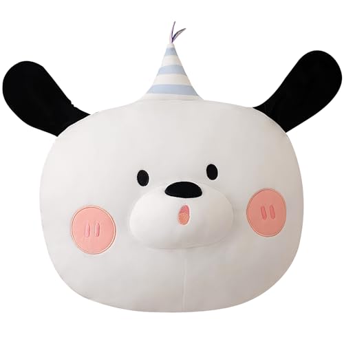 Kuscheltier Hund Plüsch Kissen Plüschtier Weiches KinderKissen Niedliche Spielzeug Deko Wohnzimmer Kissen Stofftiere Geschenk Kinder Mädchen Weiß 36cm von Gisqis
