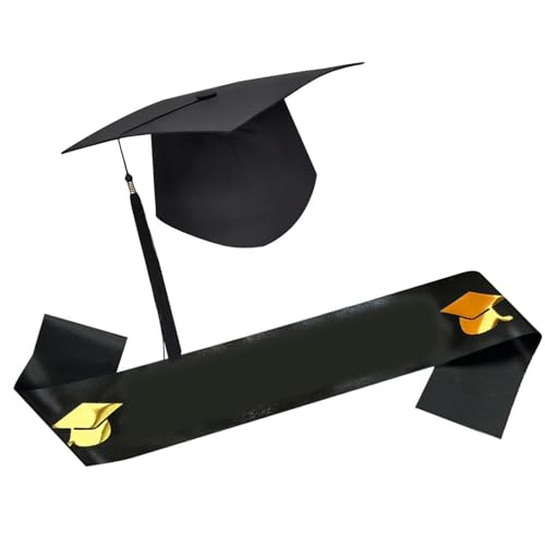 2pcs Adult Abschlusskappen Mit Abschluss Ehren Satins Gestohlen Sash Set 2025 Für College Highs School Graduate Party Supplies Glückwunsch Graddekorationen 2pcs Adult Abschlusskappen Mit Abschluss Ehren Satins Gestohlen Sash Set 2025 Für College Highs School Graduate Party Supplies Glückwunsch Graddekorationen von Gissroys