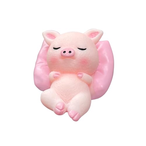 Cartoon Miniatur Panda Hund Schweinchen Kaninchen Figur Schlaf Tier Figur Ornament für Auto Armaturenbrett Dekoration und Geschenk von Gissroys