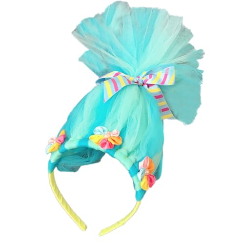 Farbenfroher Netz-Haarreif, Rollenspiel, Haar-Accessoire mit Dekoren, Märchen-Kopfschmuck für Kinder, Schule, Bühnenauftritte, Kinderkostüm, Haarband von Gissroys