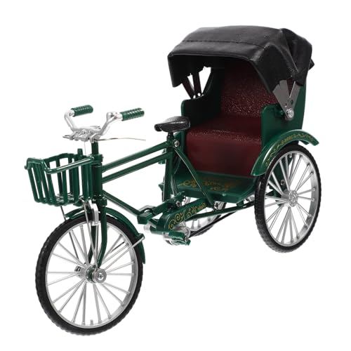 Gissroys 1:10 Iron DREI Wheeld Rikscha Miniaturfigur Dreiradmodell Kreative Desktop Dekoration Für Erwachsene Sammler Antike Dreiradreplikate von Gissroys