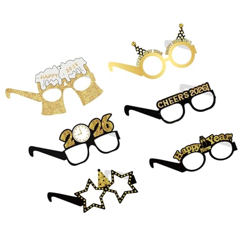 Gissroys 6PCS Neujahrsfeier Brille 2026 Trendige Farben Kompaktes Tragbares Design Für Nachtfeiern Und Kostüm Ergänzungen Praktischer Papierkostümgläser Gissroys 6PCS Neujahrsfeier Brille 2026 Trendige Farben Kompaktes Tragbares Design Für Nachtfeiern Und Kostüm Ergänzungen Praktischer Papierkostümgläser von Gissroys