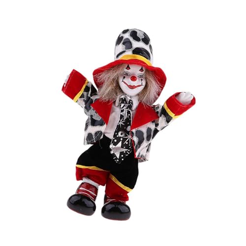Gissroys 7in Porzellan Circus Clown Figur Mit Farbenfrohen Kostüm Und Glänzend Gissroys 7in Porzellan Circus Clown Figur Mit Farbenfrohen Kostüm Und Glänzend von Gissroys
