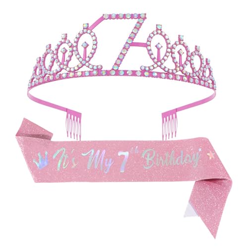 Gissroys Auffällige Strasssteine Geburtstagskronen Mit Number Sash Girls Prinzessinnen Party Dekorationen Schimmern Gissroys Auffällige Strasssteine Geburtstagskronen Mit Number Sash Girls Prinzessinnen Party Dekorationen Schimmern von Gissroys
