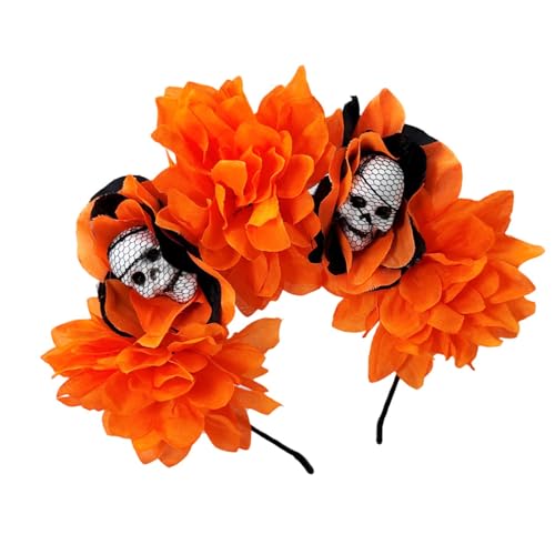 Gissroys Blumenkrone, Haarreif, Halloween, Cincos des Mayoes, Party-Kostüm, Dias des Los Muerto, Kopfschmuck, Fotografie-Requisiten für Damen Gissroys Blumenkrone, Haarreif, Halloween, Cincos des Mayoes, Party-Kostüm, Dias des Los Muerto, Kopfschmuck, Fotografie-Requisiten für Damen von Gissroys