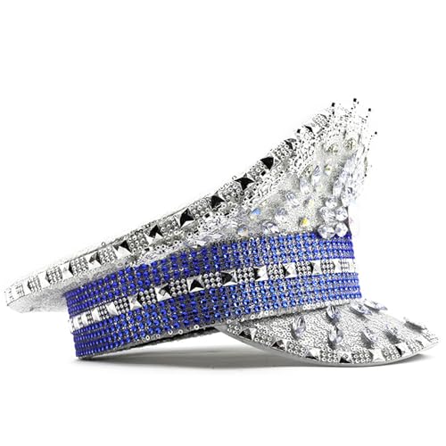Gissroys Brauthut Schimmernde Strasssteine Captain Hat Pailletten Seeleute Für Musikfestivals Glitzern Kristallkappen Strasssteine Für Bühnenoutfits Gissroys Brauthut Schimmernde Strasssteine Captain Hat Pailletten Seeleute Für Musikfestivals Glitzern Kristallkappen Strasssteine Für Bühnenoutfits von Gissroys