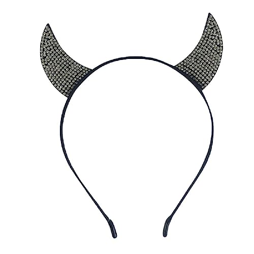 Gissroys Devil Horns Disco Party Headwear Disco Stirnband Party Costume Headpieces Sparkly Devil Horns Cool Ghosted Horns Party Headwear von Gissroys
