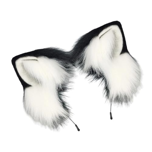 Gissroys Elastisches Plüsch-Katzenohr-Stirnband für Halloween-Party, Rollenspiel, pelziges Tierohr-Haarreif, Cosplay-Kostüm-Zubehör Gissroys Elastisches Plüsch-Katzenohr-Stirnband für Halloween-Party, Rollenspiel, pelziges Tierohr-Haarreif, Cosplay-Kostüm-Zubehör von Gissroys