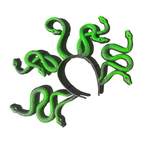 Gissroys Elegante Schlangenstirnbänder Vintage Halloween Kopfstück Maskerades Party Kopfbedeckung Für Frauen Festival Kostüm Halloween Snake Kopfstück von Gissroys