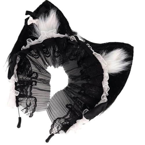 Gissroys Entzückendes Tierohr-Haarband, pelziges Cosplay-Accessoire, Cartoon-Haarteil, modische Kopfbedeckung für Halloween-Partys, Halloween, Tierohr-Kopf-Zubehör Gissroys Entzückendes Tierohr-Haarband, pelziges Cosplay-Accessoire, Cartoon-Haarteil, modische Kopfbedeckung für Halloween-Partys, Halloween, Tierohr-Kopf-Zubehör von Gissroys