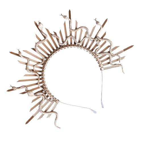 Gissroys Haarreif mit Schlangenmotiv, griechische Mythologie, Haarband, Halloween, Party-Requisiten, Stirnband, Erwachsene, Bühnenauftritte, Cosplay, Zubehör, Halloween-Party-Kopfbedeckung Gissroys Haarreif mit Schlangenmotiv, griechische Mythologie, Haarband, Halloween, Party-Requisiten, Stirnband, Erwachsene, Bühnenauftritte, Cosplay, Zubehör, Halloween-Party-Kopfbedeckung von Gissroys