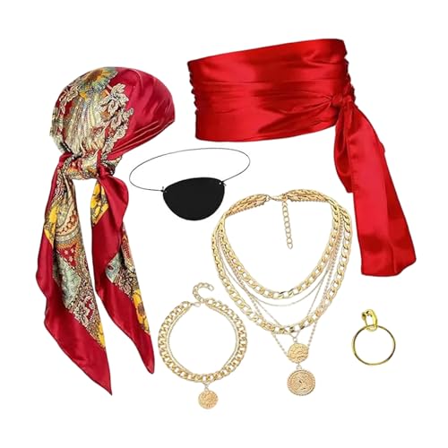 Gissroys Halloween Pirate Kostümzubehör Frauen Männer Piraten Dress Up Accessoire von Gissroys