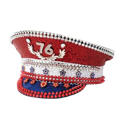 Gissroys Juwelenkristall Captain Braut Braut Für Junggesellenparty Kopfbedeckung Kopfbedeckung Für Clubbühnenstresssteine Kappen Gissroys Juwelenkristall Captain Braut Braut Für Junggesellenparty Kopfbedeckung Kopfbedeckung Für Clubbühnenstresssteine Kappen von Gissroys