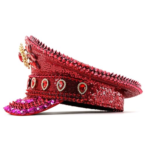 Gissroys Juwelenkristall Captain Braut Kleidung Für Mardi Gras Bachelorette Party Kopfbedeckung Kopfbedeckung Für Clubbühne Einzigartige Designkappen Gissroys Juwelenkristall Captain Braut Kleidung Für Mardi Gras Bachelorette Party Kopfbedeckung Kopfbedeckung Für Clubbühne Einzigartige Designkappen von Gissroys