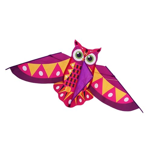 Gissroys Kinder Regenbogen Owl Drachen Mit Robusten Glasfaserstangen Lebendige Farbe Freien Freien Für Parkplaydates Leuchtend Blaue Kite von Gissroys