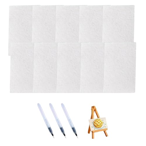 Gissroys Kreative Blasenzeichnung Kits 10 Schwamm Canvas 3 Stifte Wasser Aktiviertes Puff Textur Kunstprojekt Für Kinder Und Erwachsene Magische Pufffarbe Kits von Gissroys