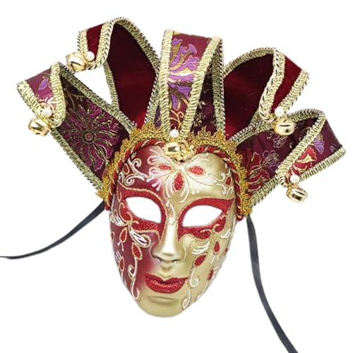 Gissroys Maskerade Maske Mit Bells Vintage Comedy Comedy Für Männer Frauen Maskerade Proms Halloween Cosplay Partys Halloween von Gissroys