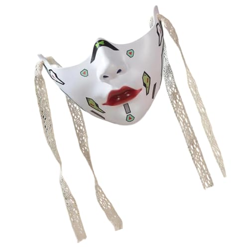 Gissroys Masquerade Maske Schönheitsmaske Mechanische Halbgesichtsparty Halloween Cosplay Für Männer Ästhetik Bemalt Schönheit von Gissroys