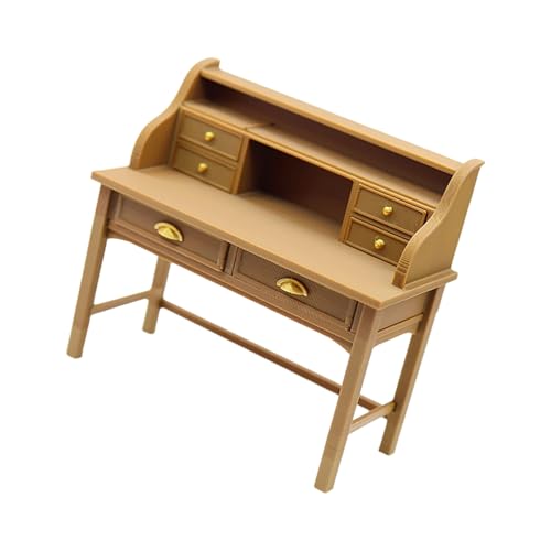 Gissroys Miniatur Langer Schreibtisch 1/12 Dollhouses Möbel Kunststoff Craft Project Essential Realistische Modellierer Workshop Supply Dollhouses Zubehör von Gissroys