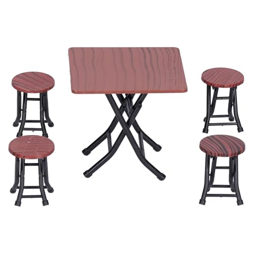 Gissroys Miniaturtisch Und Stühle Setzen Realistische 1/12 Puppenhäuserzubehör Mit Detaillierten Tragbaren Puppenhäusern Dining Collection Gissroys Miniaturtisch Und Stühle Setzen Realistische 1/12 Puppenhäuserzubehör Mit Detaillierten Tragbaren Puppenhäusern Dining Collection von Gissroys