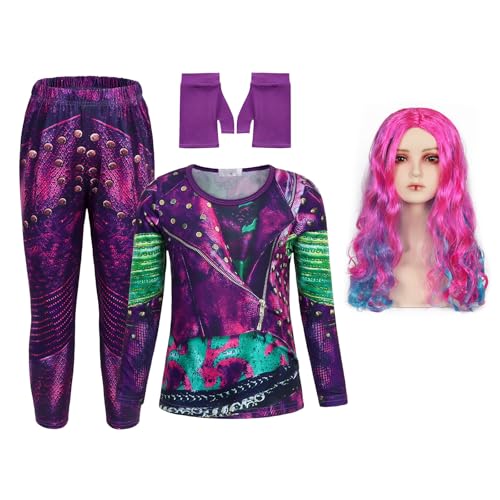 Gissroys Nachkomme Mal Kostüm Nachkomme Isles Of The Lost Deluxe Kostüm Mal Evies Hemdhosen Zum Anziehen Von Cosplay Halloween Nachkommen Kostüme von Gissroys