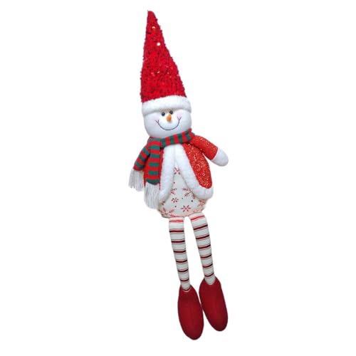Gissroys Plüsch Santa Snowman Rentier Ausgestopfte Spielzeugpuppe Weihnachtsdesktop Dekoration Für Mantels Bücherregal Kinderzimmer Wohnzimmer von Gissroys