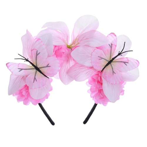 Gissroys Schmetterling Stirnband Faszinator Hüte Schmetterling Kronen Kopfstück Teas Party Derby Halloween Kostüm Kopfstück Haarnadel Halloween Kostüme von Gissroys