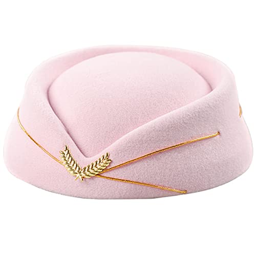 Gissroys Stewardess Hut Air Hostesses Hut Party Hüte formelle Uniform Caps Zubehör Frauen Party Cosplay Air Hostess von Gissroys