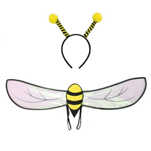 Gissroys Tierflügel-Halloween-Kostüm-Zubehör, Tier-Rollenspiel-Flügel-Stirnband für Damen, Kinder, Halloween, Maskerade, Fotografie, Erwachsenen- und Kinderkostüm von Gissroys