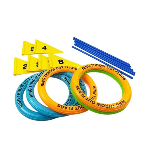 Gissroys Wetterfeste Ringe Werfen Set Für Kinder Tragbares Hinterhof Spiel Lebendige Ringe Verbessert Die Motorische Fähigkeiten Sicherer Außenaktivitäten Von 3 Jahren Und Bunte Bunte Spielausrüstung von Gissroys