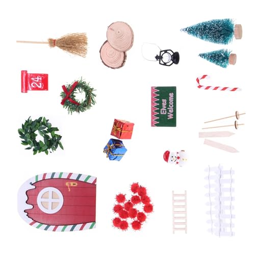 Harz Gnomes Feen Tür Set Für Tabletop Weihnachtsdekoration Dollhouses Miniatur Handwerk Sicheres Weihnachtsspielzeug Für Kinder von Gissroys